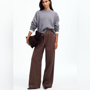 Madewell Harlow Wide-Leg Pant in Drapey Twill